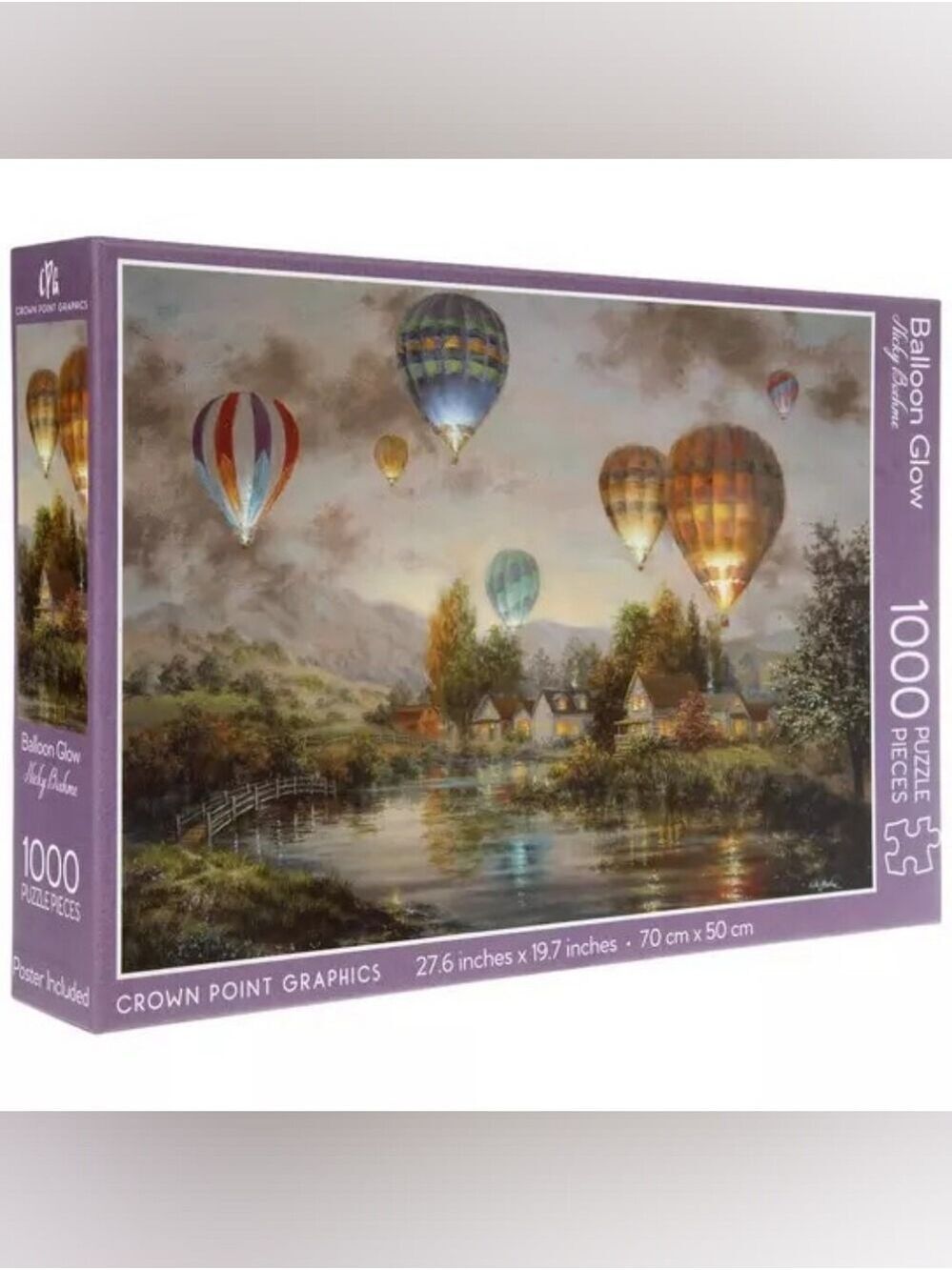 🧩ALL PUZZLES 2/$16🧩 Balloon Glow 1000 Piece Puzzle By Crown Point Graphics